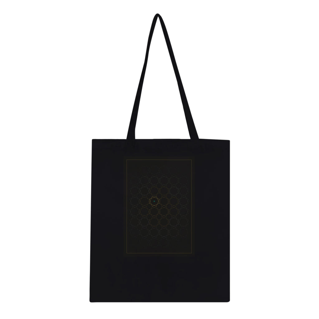 Cotton tote bag with Islamic geometric star print