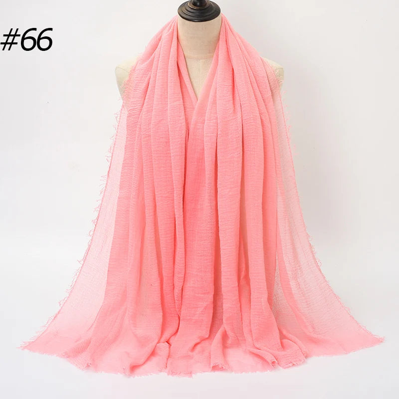 Crinkle Cotton Hijab — Lightweight, No-Iron Everyday Scarf