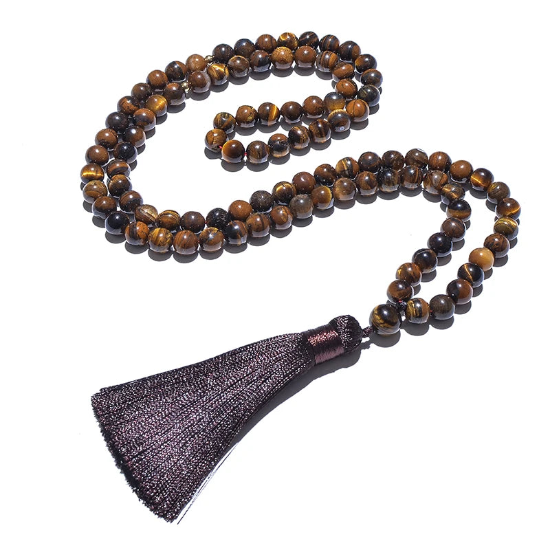 99-bead gemstone tasbih, 8 mm beads – view 2
