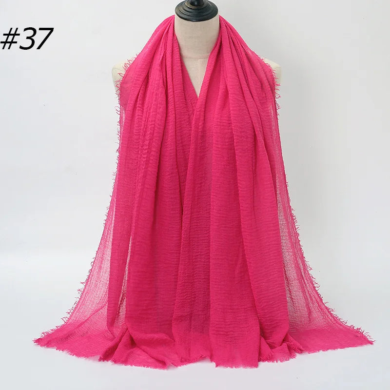 Crinkle Cotton Hijab — Lightweight, No-Iron Everyday Scarf