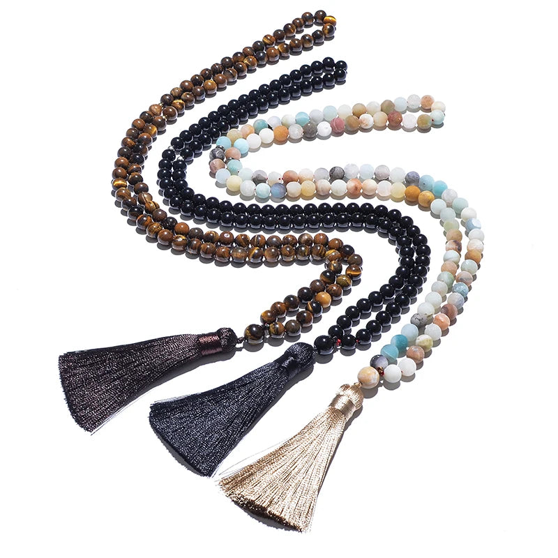 99-bead gemstone tasbih, 8 mm beads