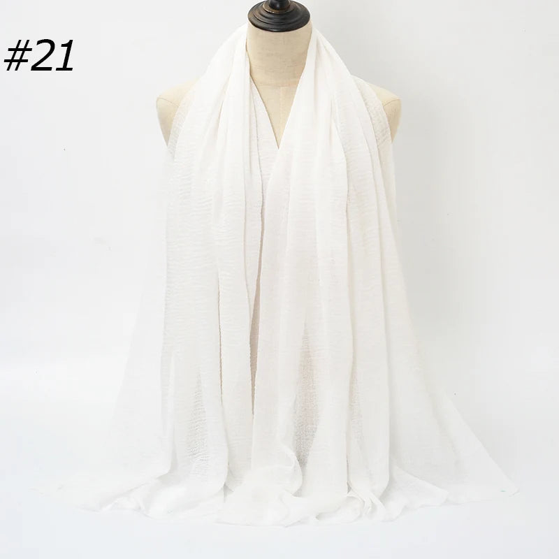 Crinkle Cotton Hijab — Lightweight, No-Iron Everyday Scarf