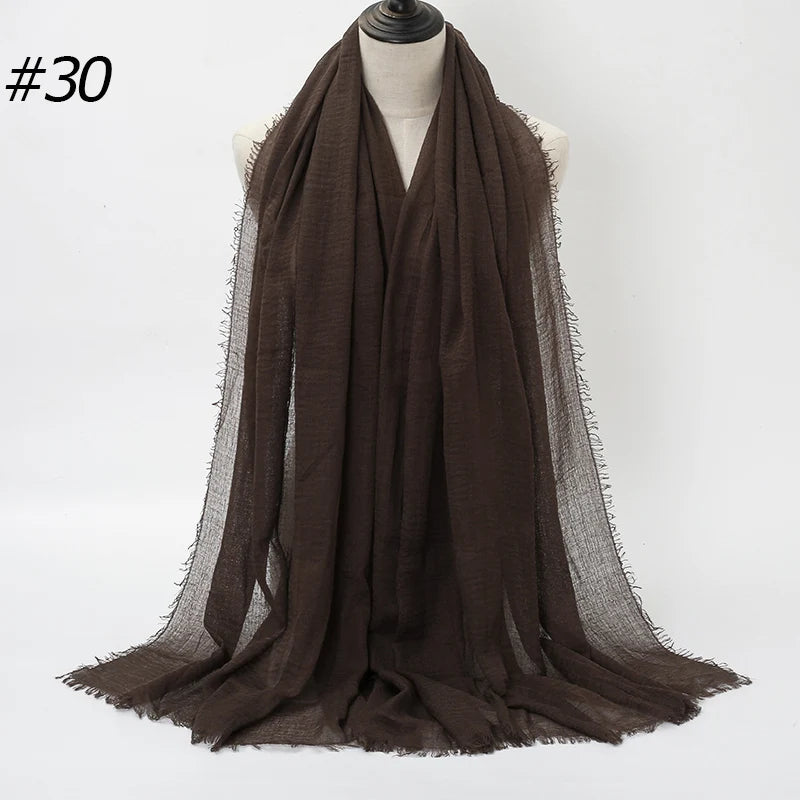 Crinkle Cotton Hijab — Lightweight, No-Iron Everyday Scarf