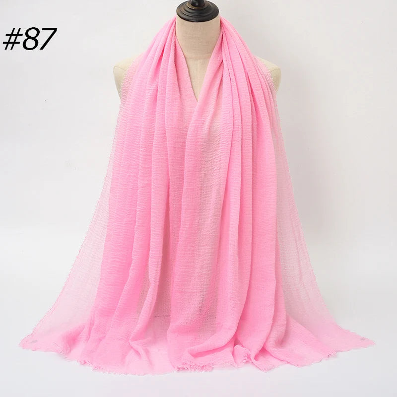 Crinkle Cotton Hijab — Lightweight, No-Iron Everyday Scarf