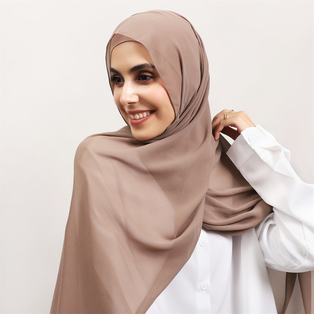 Instant Chiffon Hijab with Built-in Magnets & Undercap