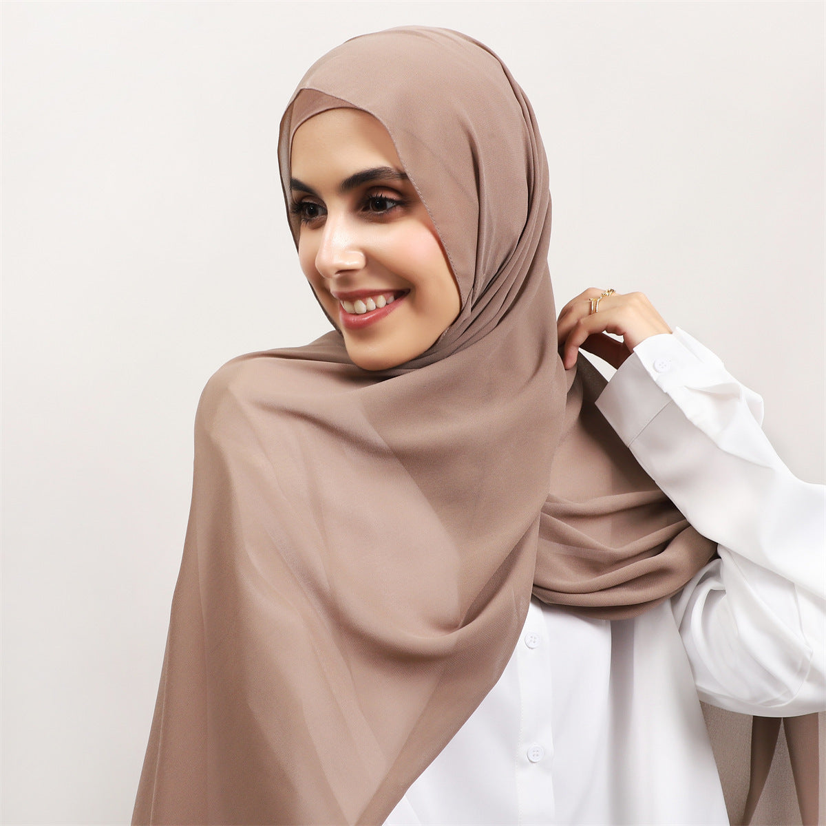 Instant Chiffon Hijab with Built-in Magnets & Undercap