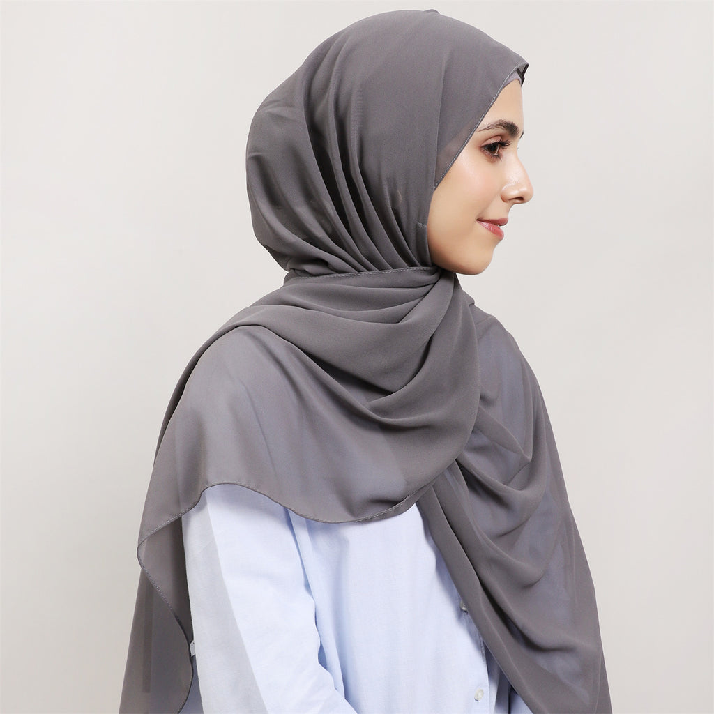 Instant Chiffon Hijab with Built-in Magnets & Undercap