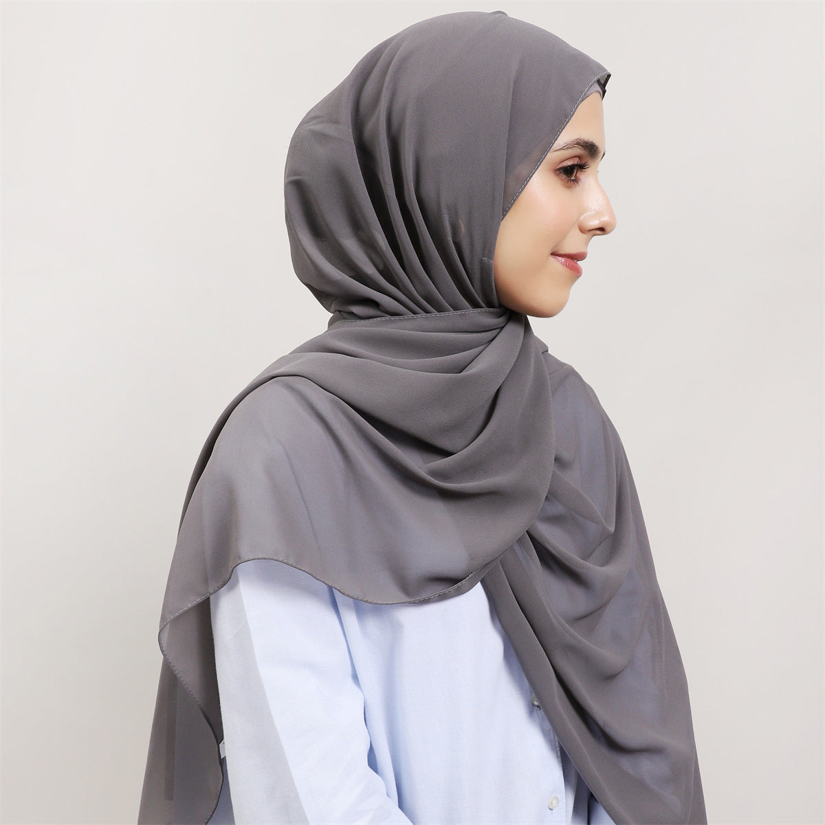 Instant Chiffon Hijab with Built-in Magnets & Undercap