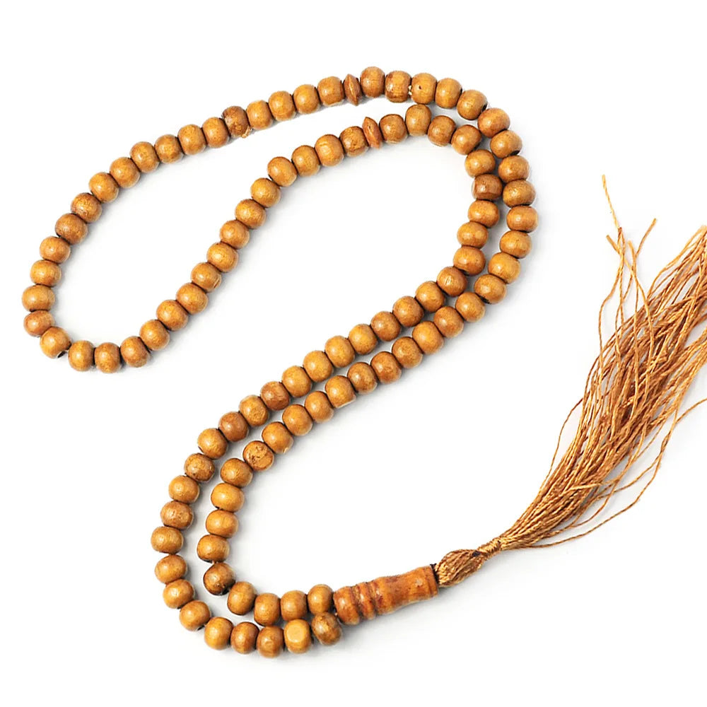 Wooden Tasbih — 99 Beads with Tassel