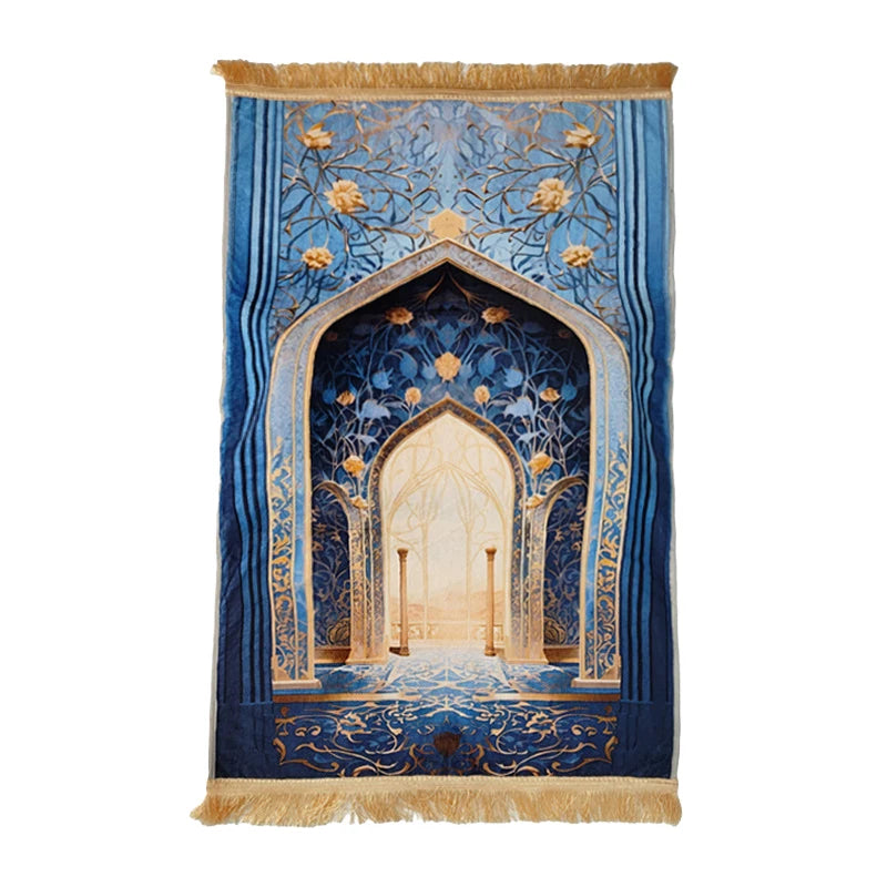 Memory Foam Prayer Mat with Tassels — 70 × 110 cm