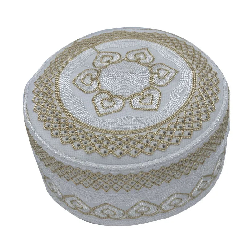 Embroidered Kufi Prayer Cap — Breathable, 29 Designs