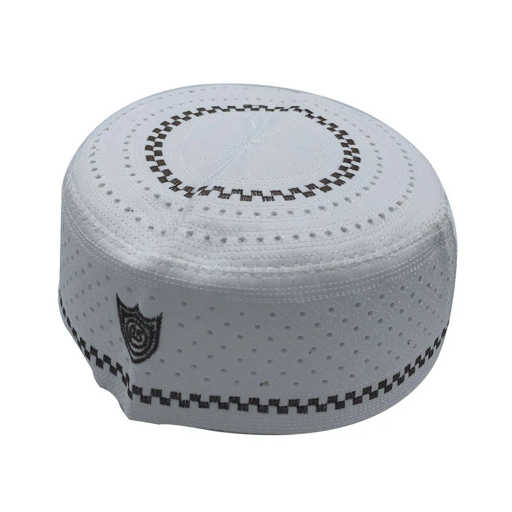 Embroidered Kufi Prayer Cap — Breathable, 29 Designs