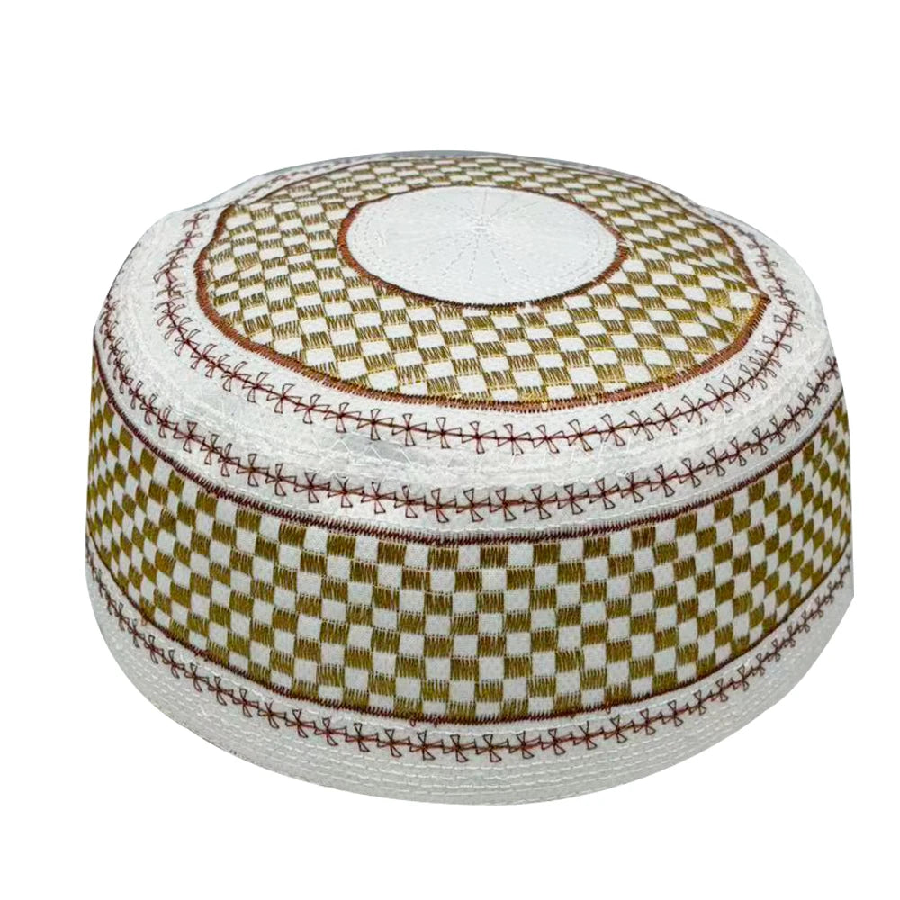 Embroidered Kufi Prayer Cap — Breathable, 29 Designs