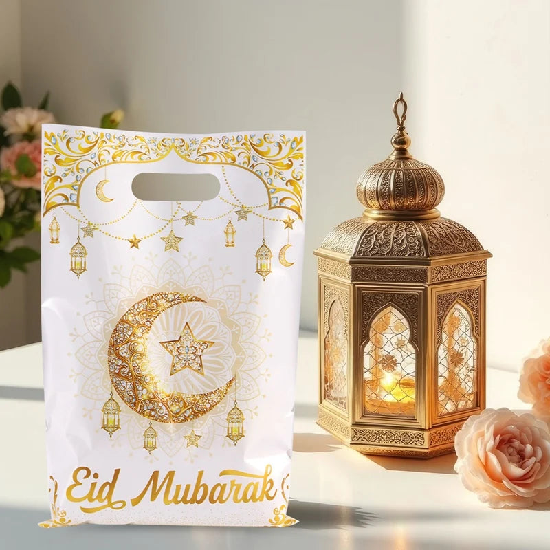 Eid Mubarak-gaveposer — hvide og guld