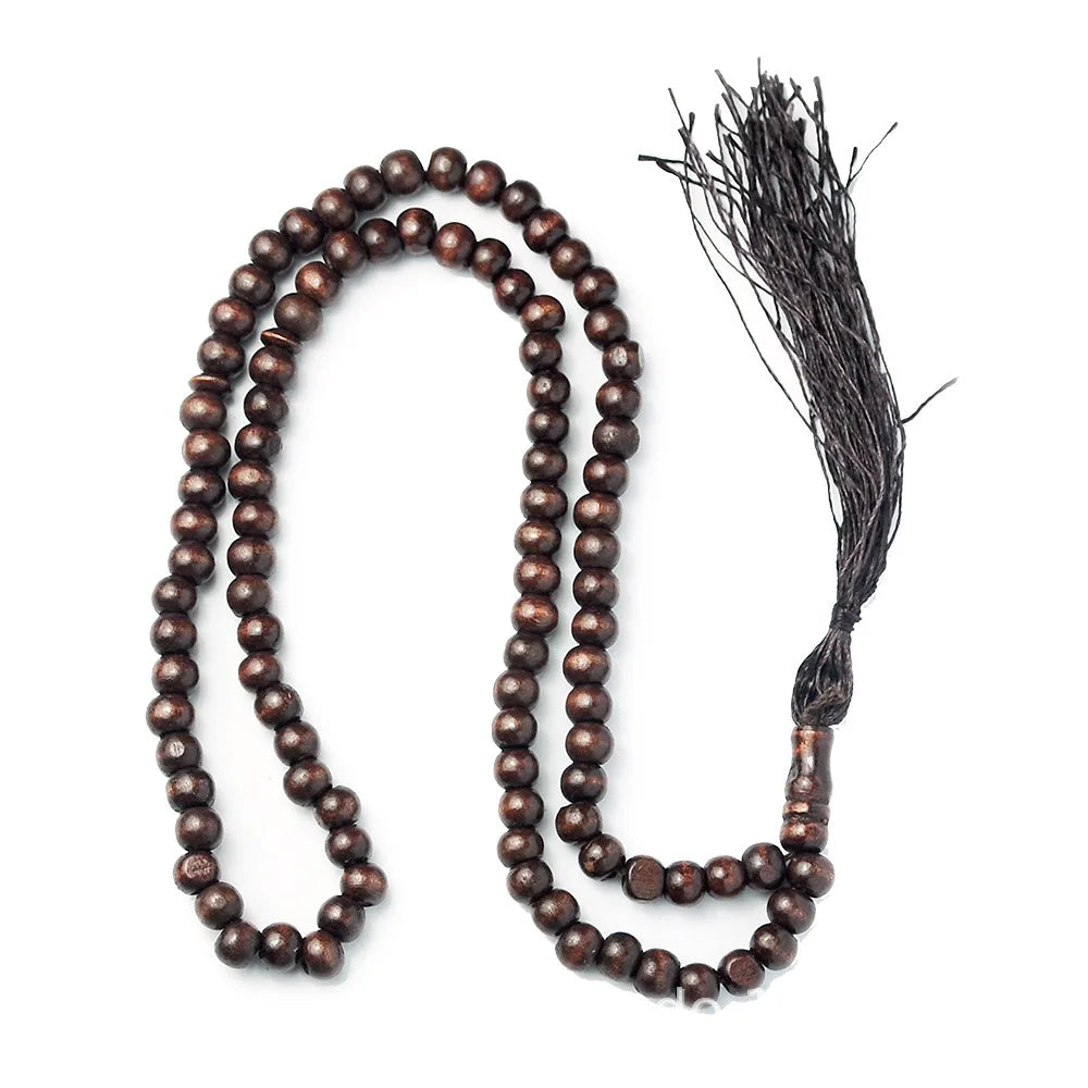 Wooden Tasbih — 99 Beads with Tassel