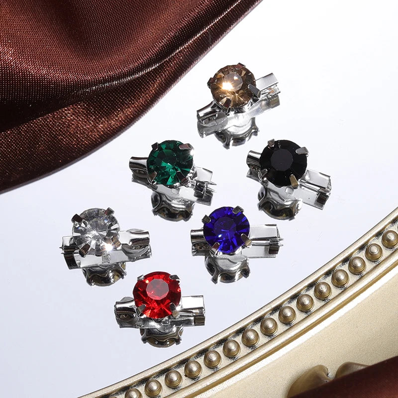 Crystal Hijab Pins — Set of 12 Safety Brooches
