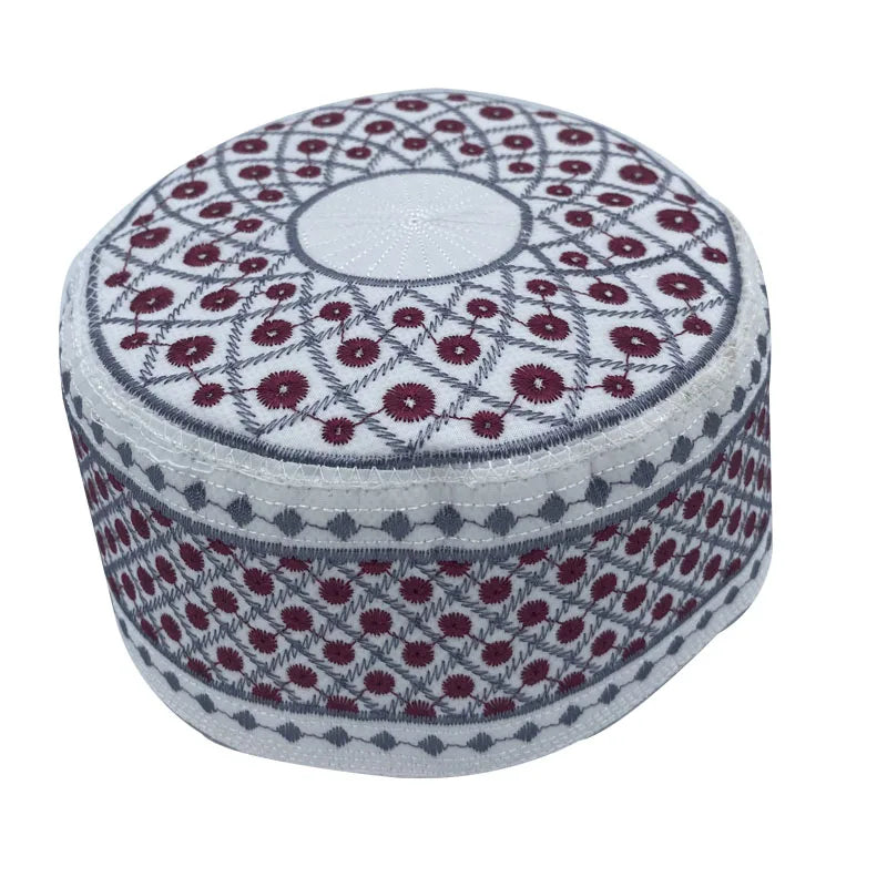 Embroidered Kufi Prayer Cap — Breathable, 29 Designs