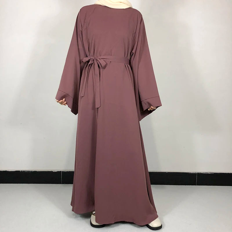 Classic Nida Abaya with Belt — 15 Colours