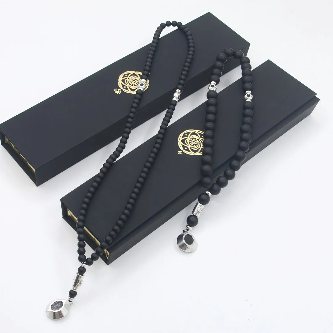 Black Stone Tasbih in Gift Box