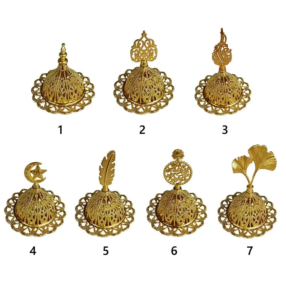 Mini gold dome incense burner – view 3