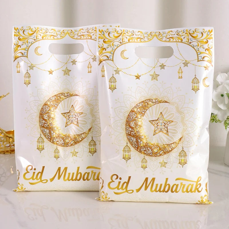 Eid Mubarak-gaveposer — hvide og guld