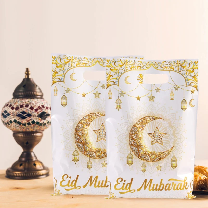 Eid Mubarak-gaveposer — hvide og guld