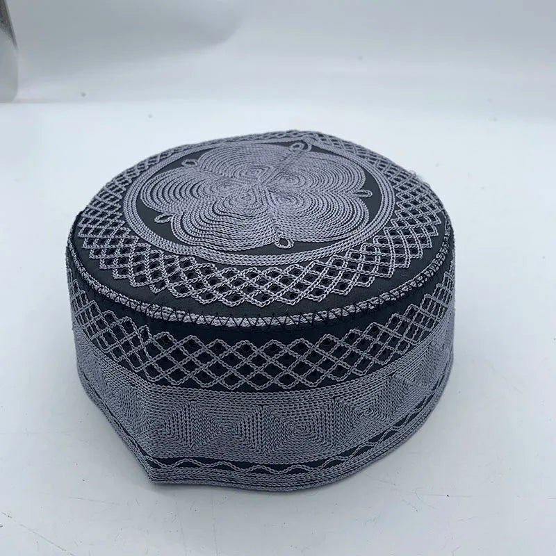 Embroidered Kufi Prayer Cap — Breathable, 29 Designs