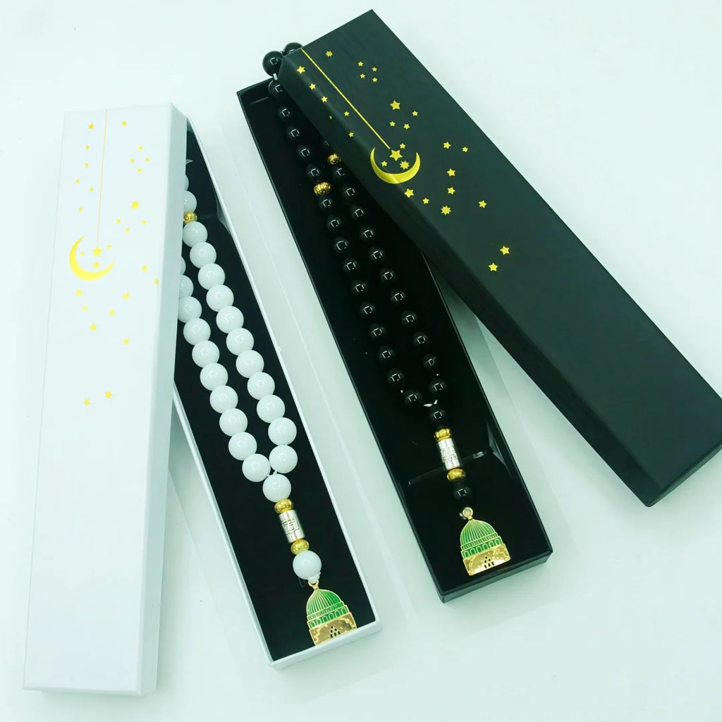 33-bead tasbih with mosque tassel in gift box – view 3