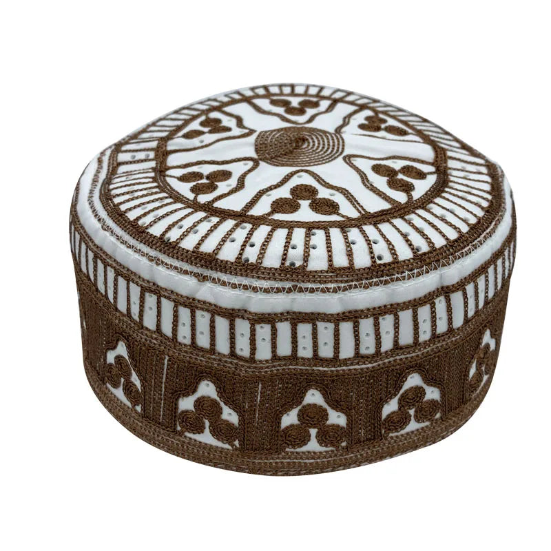 Embroidered Kufi Prayer Cap — Breathable, 29 Designs