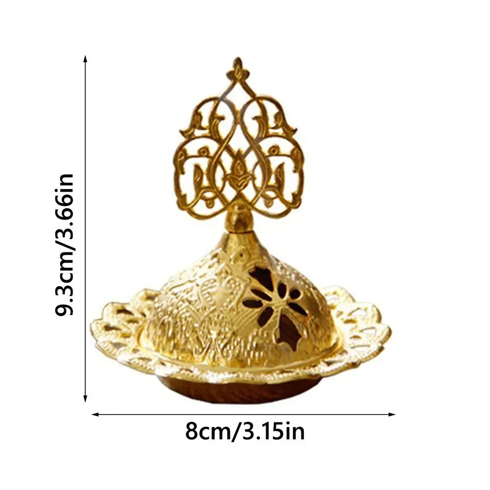 Mini Gold Incense Burner — Ornamental Dome Censer