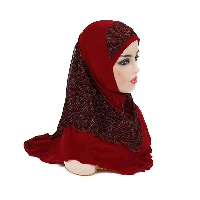 Amira Prayer Hijab — Pull-On, 70 × 60 cm