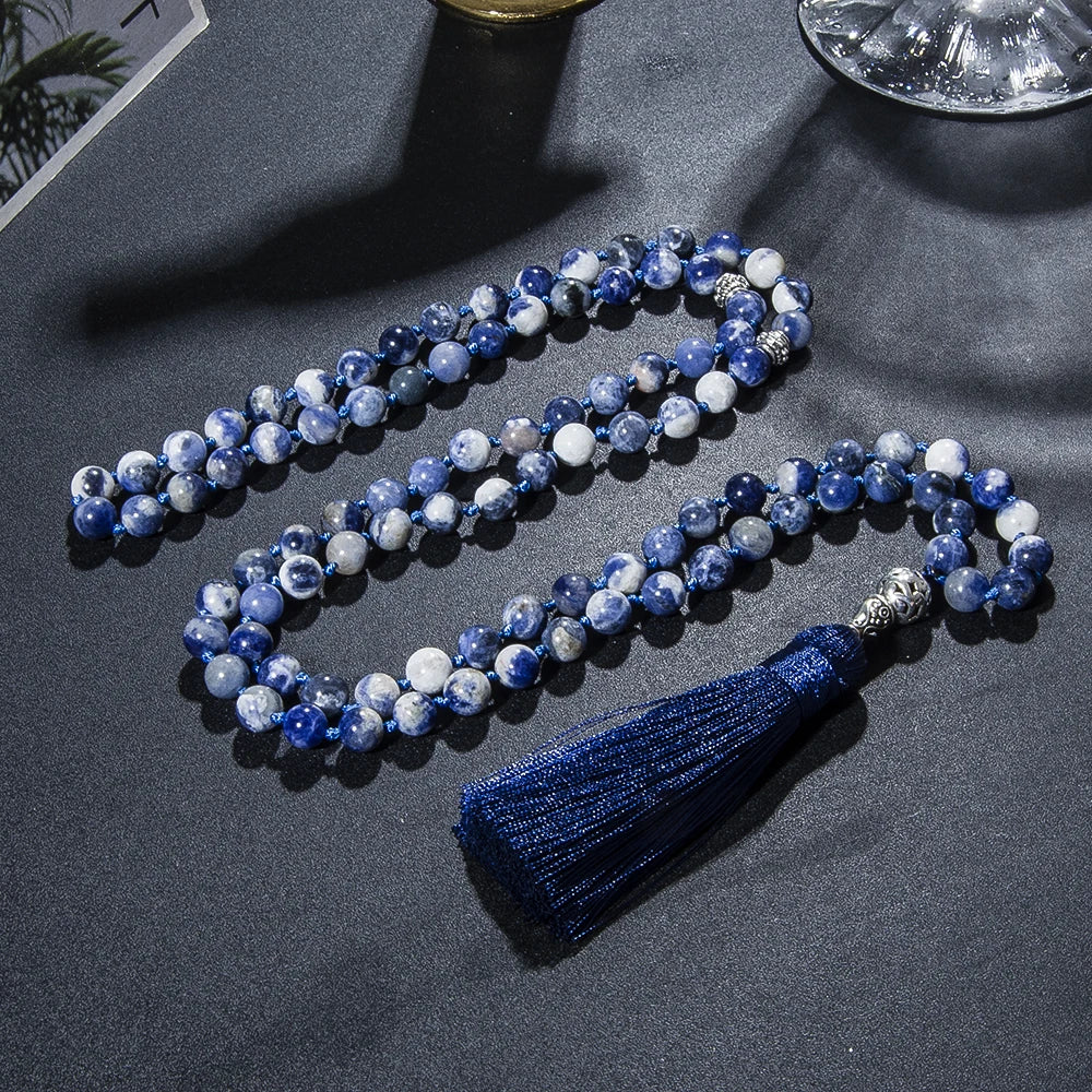 Sodalite Stone Tasbih — 33 / 99 Beads