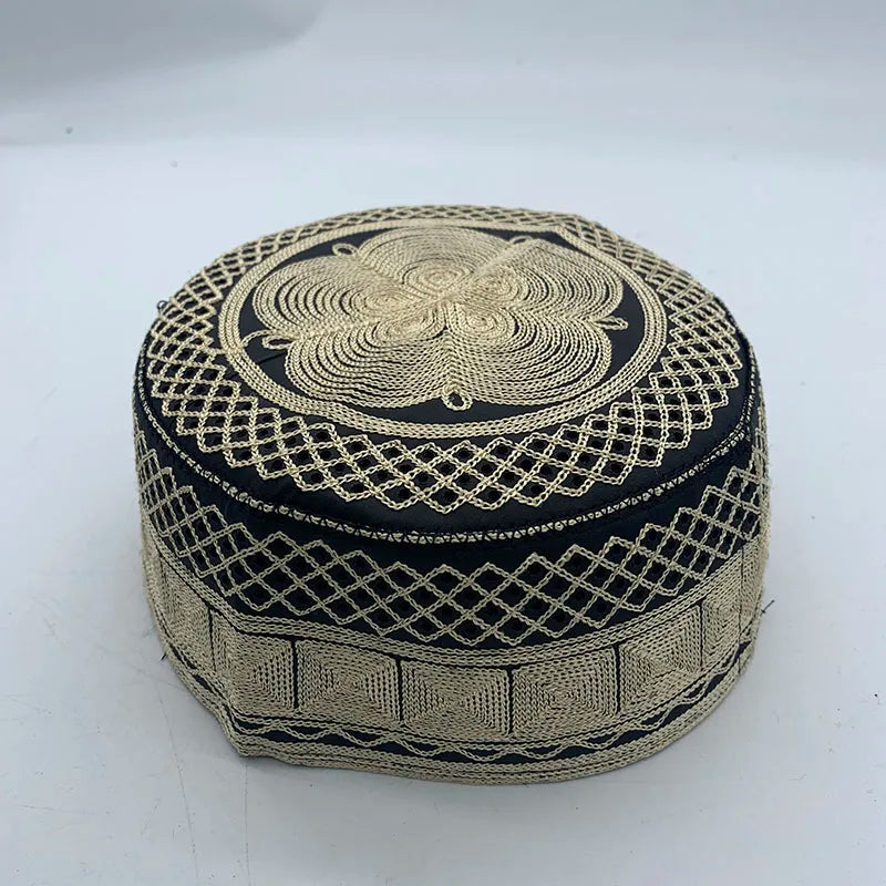 Embroidered Kufi Prayer Cap — Breathable, 29 Designs