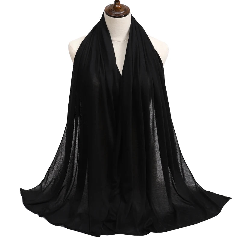 Modal Jersey Hijab — Soft Stretch Everyday Scarf