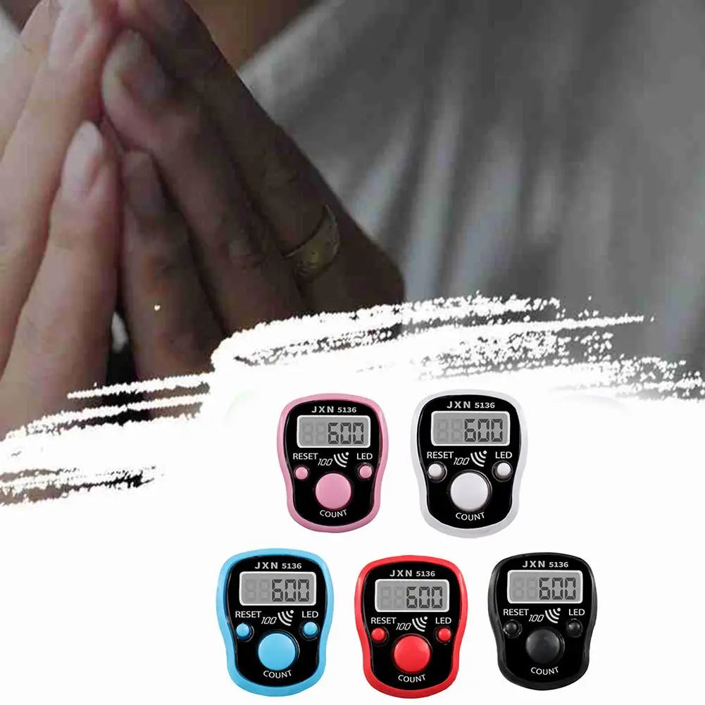 Digital tasbih-tæller — fingertæller med LED