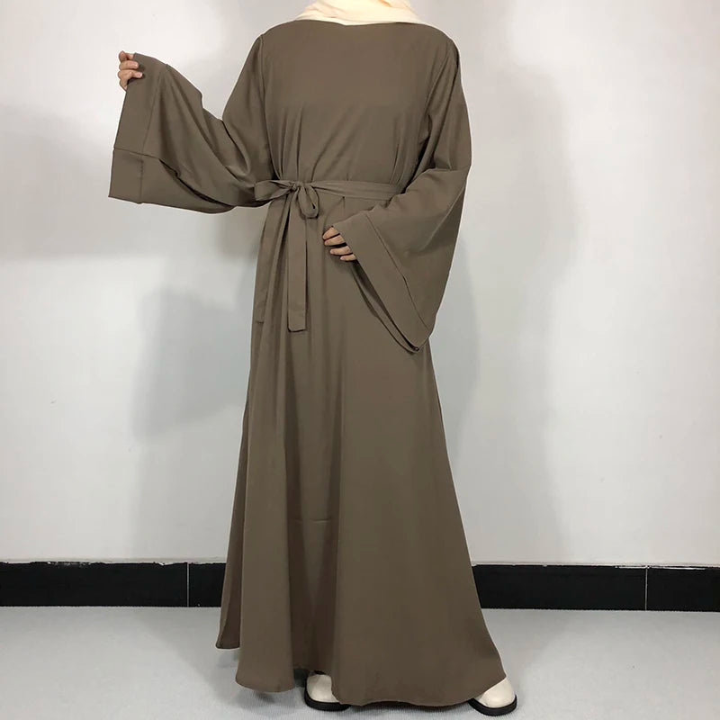 Classic Nida Abaya with Belt — 15 Colours
