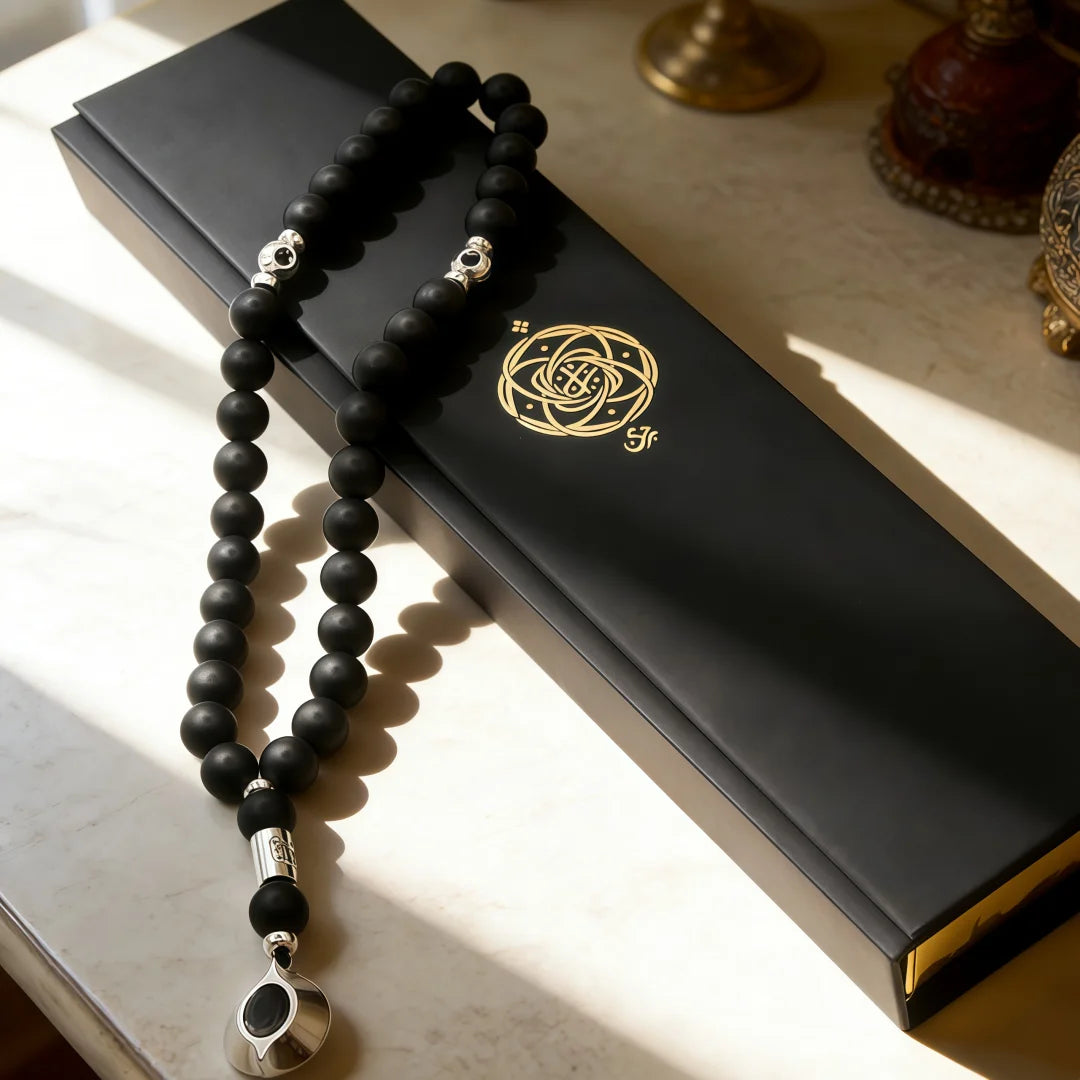 Black Stone Tasbih in Gift Box