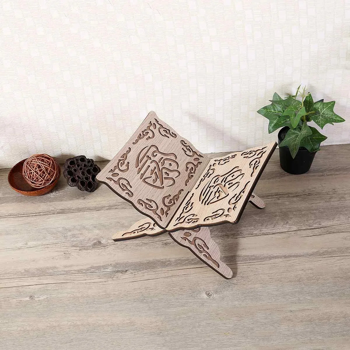 Handmade Wooden Quran Stand — Folding Rehal