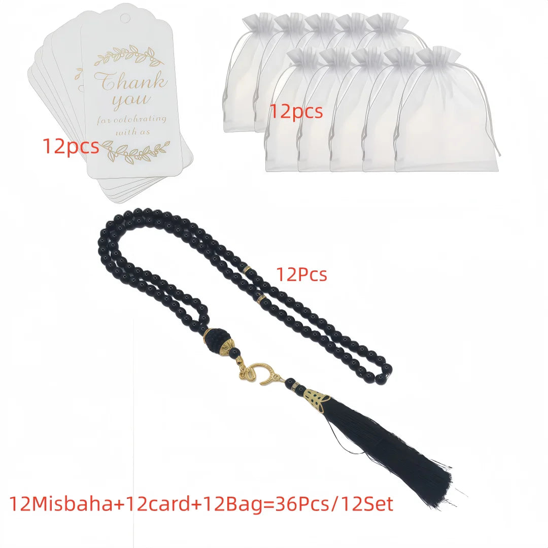 Pearl Tasbih Prayer Beads — Gift Set of 12 (99 Beads)