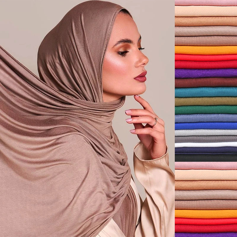 Modal Jersey Hijab — Soft Stretch Everyday Scarf