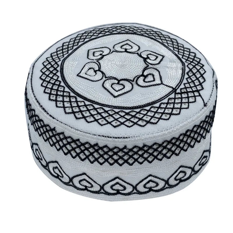 Embroidered Kufi Prayer Cap — Breathable, 29 Designs