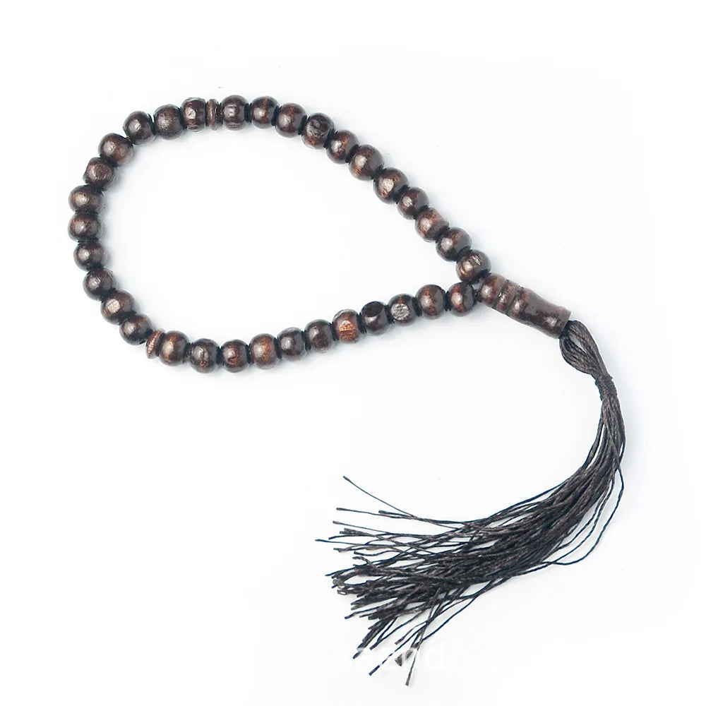 Wooden Tasbih — 99 Beads with Tassel