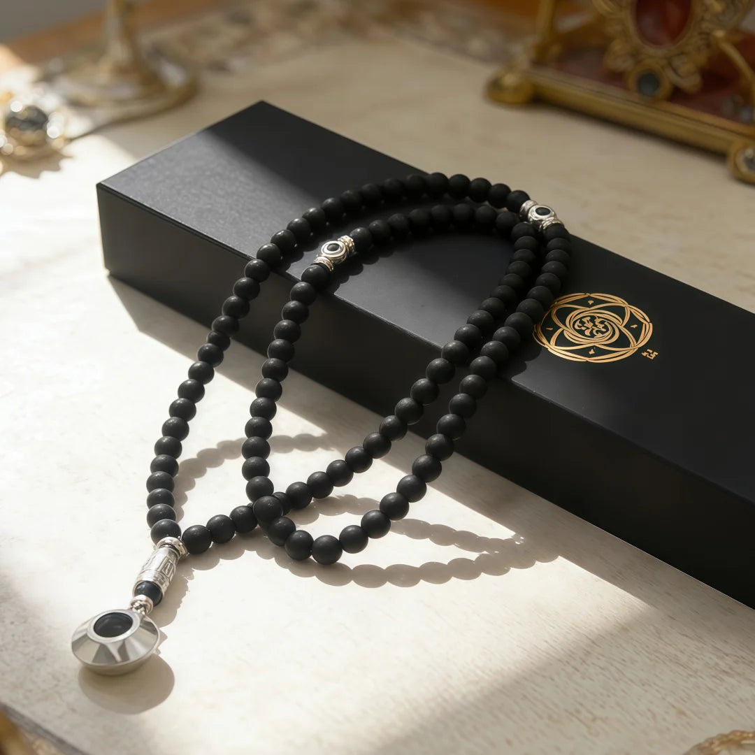 Black Stone Tasbih in Gift Box