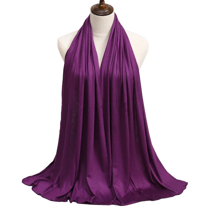 Modal Jersey Hijab — Soft Stretch Everyday Scarf