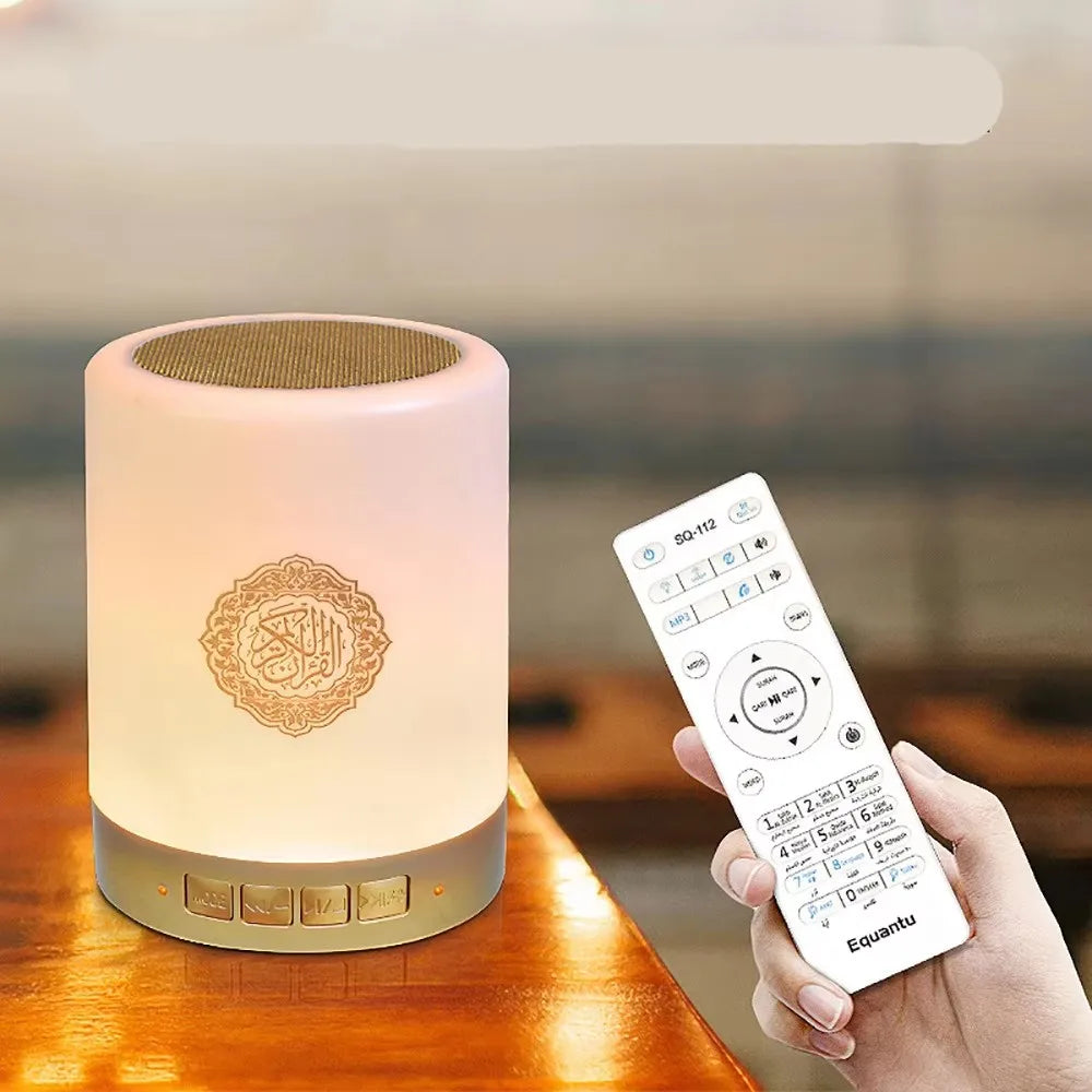 Koran-højttaler og natlampe — Bluetooth, 15 recitatorer og fjernbetjening