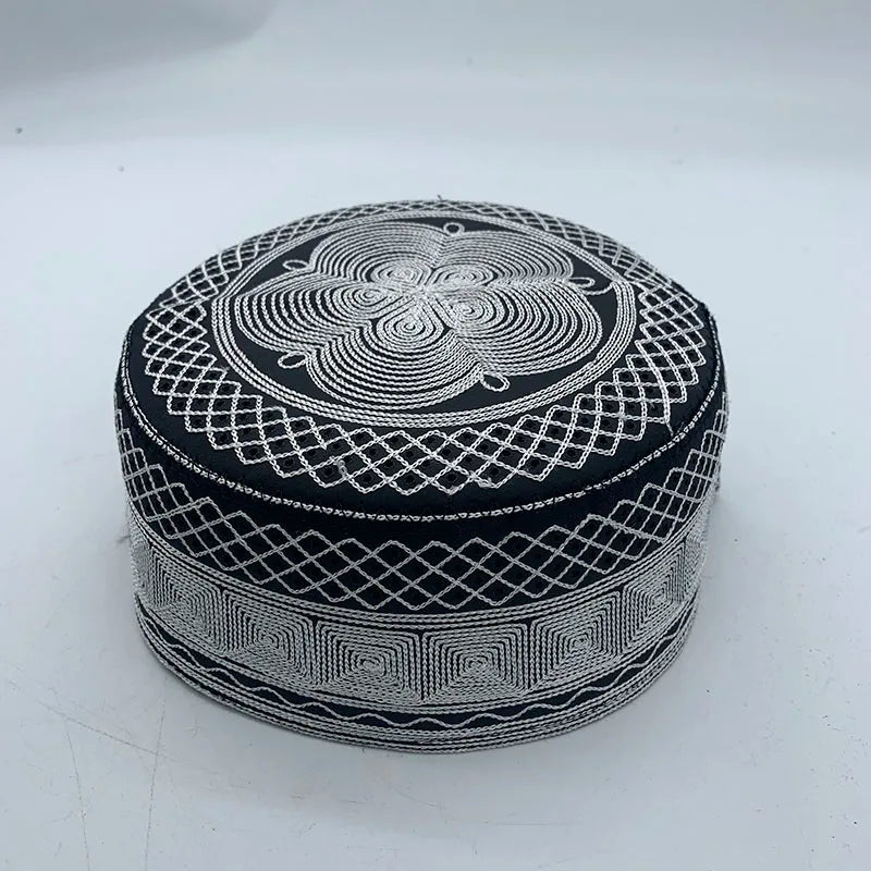 Embroidered Kufi Prayer Cap — Breathable, 29 Designs