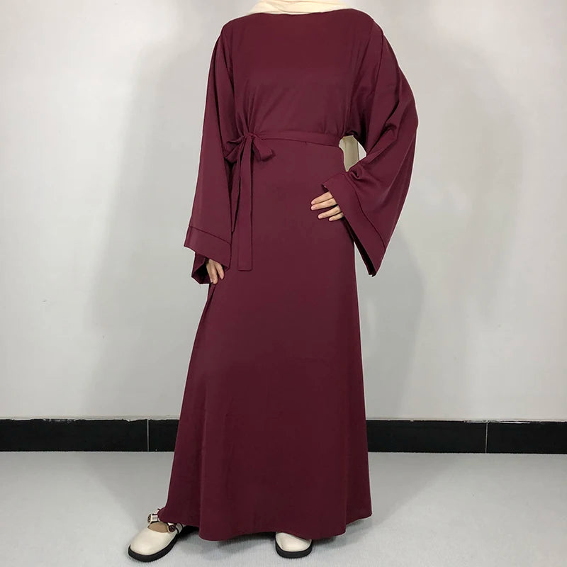 Classic Nida Abaya with Belt — 15 Colours