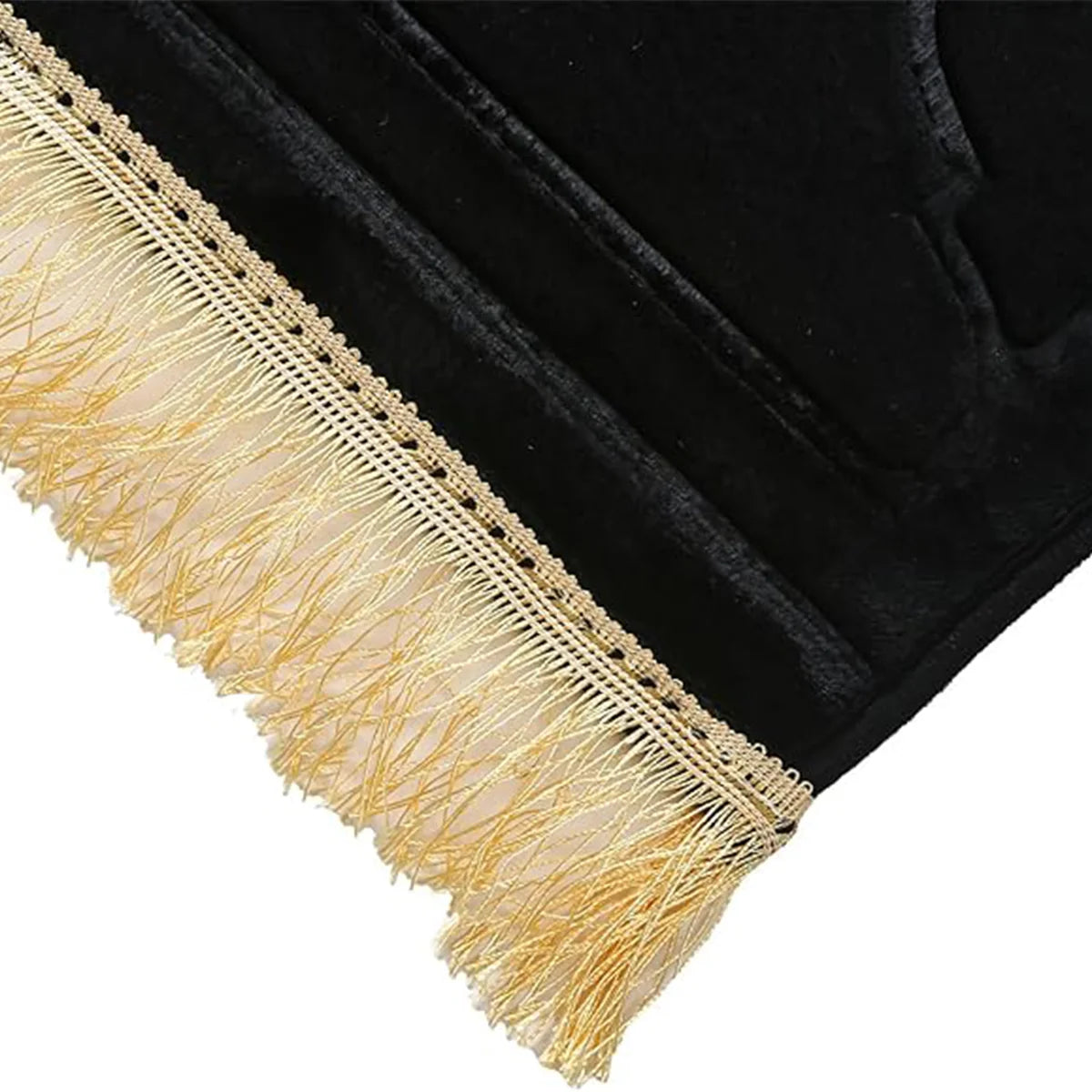 Thick Sponge-Padded Prayer Mat with Tassels — 65 × 110 cm