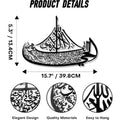 Ayatul Kursi Boat-Shaped Metal Wall Art