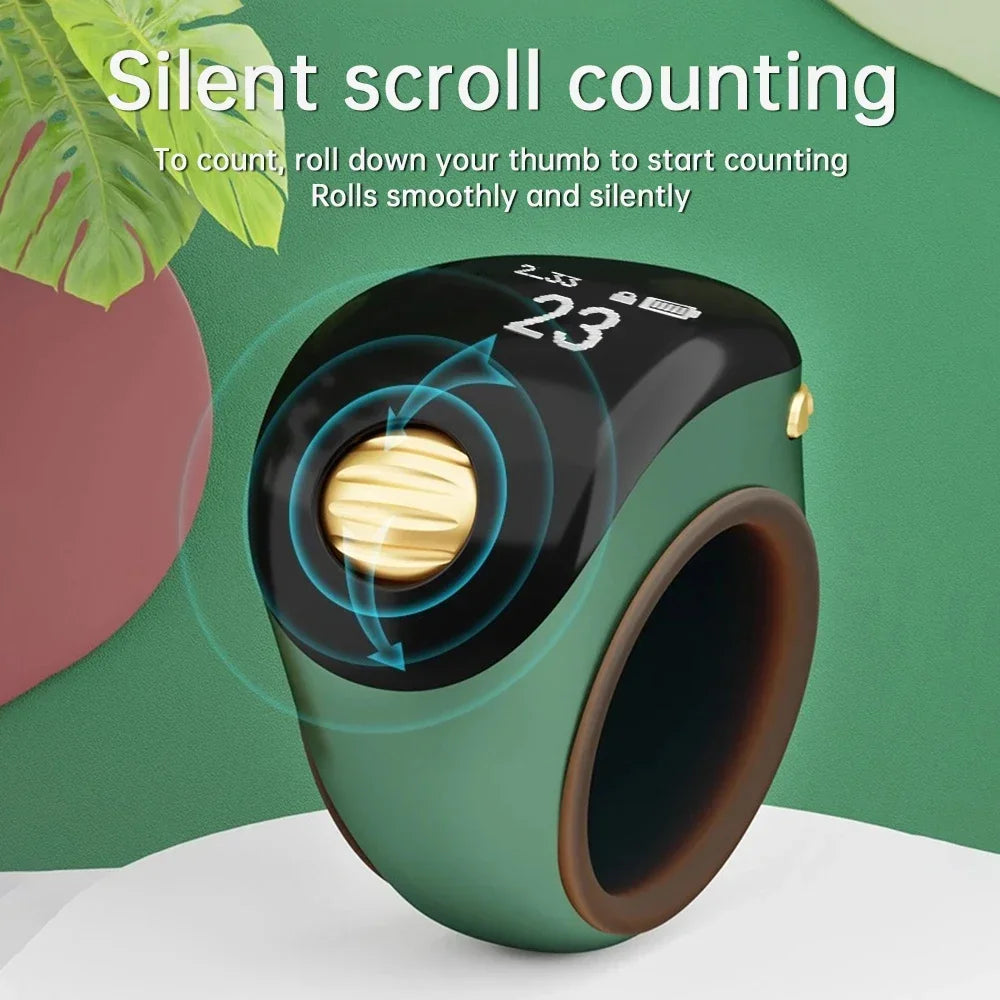 Smart Zikr Ring — Digital Tasbih Counter with OLED Display